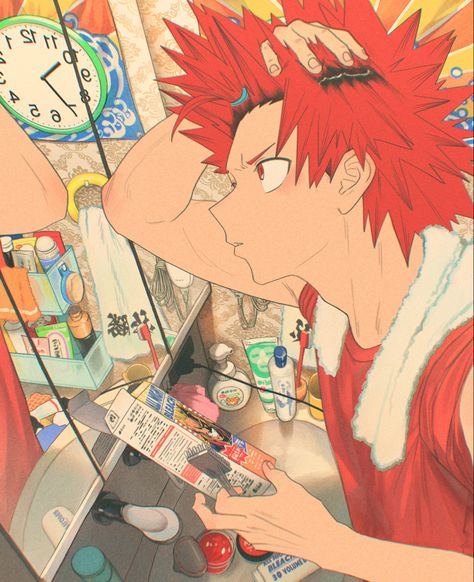 Kirishima Shark, Kirishima My Hero Academia, Kirishima Eijirou, 판타지 아트, Hero Academia Characters, Fanarts Anime, My Hero Academia Manga, Izuku Midoriya, Cute Anime Guys