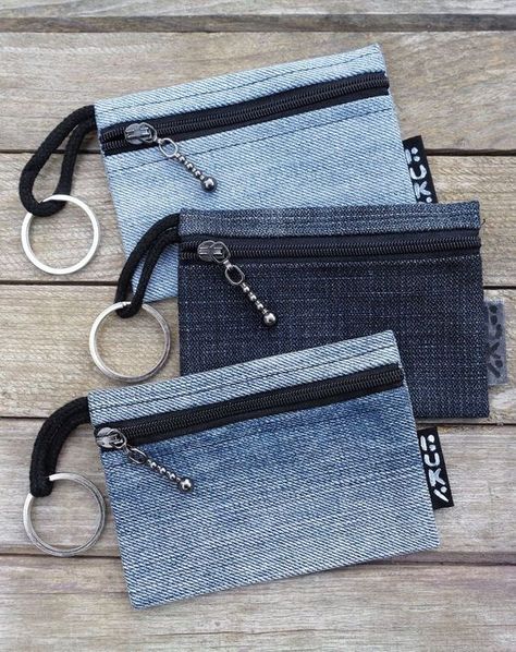 Denim Coin Purse, Denim Bag Patterns, Denim Crafts Diy, Denim Bags, Blue Jeans Crafts, Denim Purse, Best Purses, Bags And Purses, Recycle Jeans