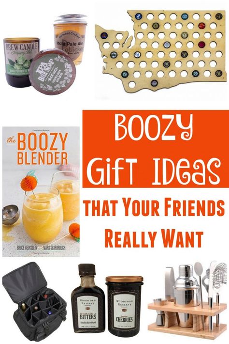 Boozy Gift Ideas (that your friends really want) - Whether it is the office White Elephant Party or coming up with gift ideas for everyone on your list, don't overthink it, give a boozy gift! Here are a few boozy gift ideas that your friends really want this year. Funny Gift Baskets, Office White Elephant, Friends Gift Ideas, Theme Baskets, Don't Overthink It, Cocktail Party Themes, Office Party Gifts, Don't Overthink, Liquor Gifts