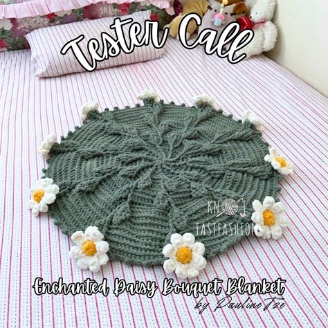 Crochet pattern tester call for 🌼 Enchanted Daisy Bouquet Blanket (Baby and Throw-Sized) Apply by September 26, 6pm via my Google form in my bi0. See form for details. Deadline: 10 weeks after receiving the pattern (December 7th). This may be adjusted depending on how the team is doing Projected Release December 9th I will contact potential testers via DM and/or email by September 28th, 3pm ❤️ Likes, shares, saves are greatly appreciated. Comment below if you have any questions, comment... Bouquet Blanket Crochet, Circle Crochet Blanket, Bouquet Blanket, Crochet Blanket Flower, Bouquet Of Daisies, Textured Blanket, Circle Crochet, Crochet Flower Blanket, Flower Boquet