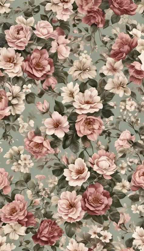 Hd Vintage Wallpaper, Vintage Floral Backgrounds, Vintage Scrapbook Paper, Floral Wallpaper Iphone, Paper Background Design, Vintage Floral Wallpapers, Flowery Wallpaper, Flower Iphone Wallpaper, Scrapbook Background