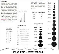 Seed Bead Size Chart | ... is sharing the link to a handy, free seed-bead size chart. She says Seed Bead Patterns Free, Bead Size Chart, Seed Beads Diy, Seed Bead Art, Seed Bead Bracelet Patterns, Seed Bead Crafts, Seed Beading, Beading Tools, Seed Bead Tutorial