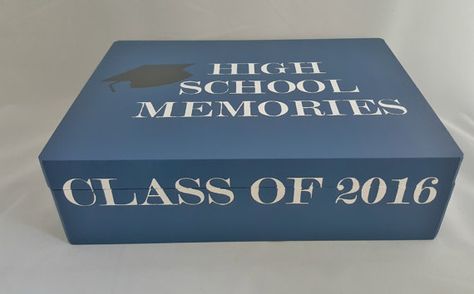 Hey, I found this really awesome Etsy listing at https://www.etsy.com/listing/292679755/high-school-memory-box-graduation-memory Graduation Party Ideas Decorations, High School Graduation Party Food, High School Graduation Party Ideas, Boys High School Graduation Party, Graduation Box, Graduation Memories, High School Memories, Graduation Party High, Graduation Party Diy