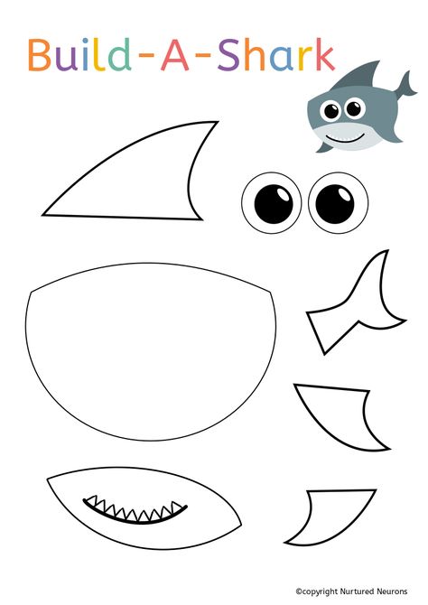 Here's an easy craft which your kids can do to make their very own cute shark. It's great for toddlers and preschoolers because it’s so simple! There’s a color and a plain baby shark template – so your little ones can get creative with their own super sharks! It could also make a lovely activity for anyone having a shark or undersea themed party! #freeprintables #preschoolprintables #preschoolcrafts #toddlercrafts #sharkcrafts #babyshark #babysharkcraft #preschoolers #toddleractivities Shark Crafts Preschool, Shark Template, Shark Week Crafts, Shark Activities, Shark Craft, Sea Crafts, Ocean Crafts, Cute Shark, Toddlers And Preschoolers