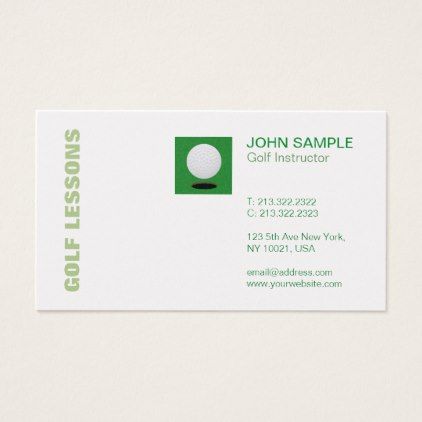 Modern Professional Elegant Chic Golf Lessons Business Card - outdoor gifts unique cyo personalize Style Elegant Chic, Golf School, Business Cards Simple, Diy Business Cards, Teacher Personalized, Outdoor Gifts, Business Card Modern, Professional Gifts, Golf Lessons