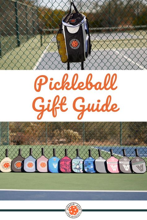 Find the perfect pickleball gift for the pickleballer in your life with this ultimate pickleball gift guide. More on the blog! | Amazin' Aces #pickleball #sports #giftideas #sportsgifts #giftsforher #giftsforhim #pickleballpaddles #tennis #discgolf Pickle Ball Gift Basket, Pickle Ball Gift Ideas, Pickleball Party Ideas, Pickleball Gift Ideas, Pickleball Equipment, Pickleball Party, Auction Basket, Raffle Baskets, Pickleball Shirt