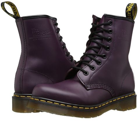 Dark Purple Dr. Martens 1460 W Purple Doc Martens, Red Doc Martens, Doc Martens Style, Women's Lace Up Boots, Dr Martens Womens, Purple Boots, Doc Martens Boots, Army Boots, Martens Boots