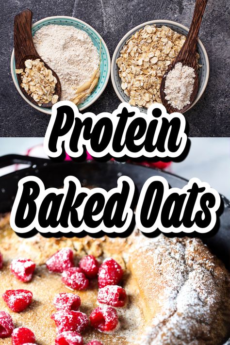 Baked Oats Recipe with Protein Powder - In The Playroom Baked Oats Protein, Recipe With Protein Powder, Protein Baked Oats, Baked Oats Recipe, Oats Protein, Healthy High Protein Breakfast, High Protein Breakfast Recipes, Protein Recipe, Protein Baking