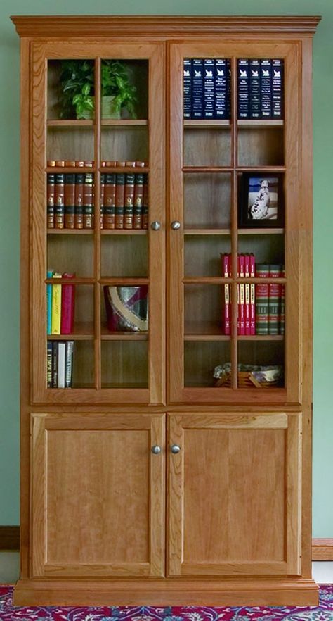 Bookcases With Doors, Almirah Design, Wooden Almirah, Low Bookshelves, Wide Bookcase, Almirah Designs, Bookshelf Cabinet, Bookcase With Glass Doors, Tall Bookshelves