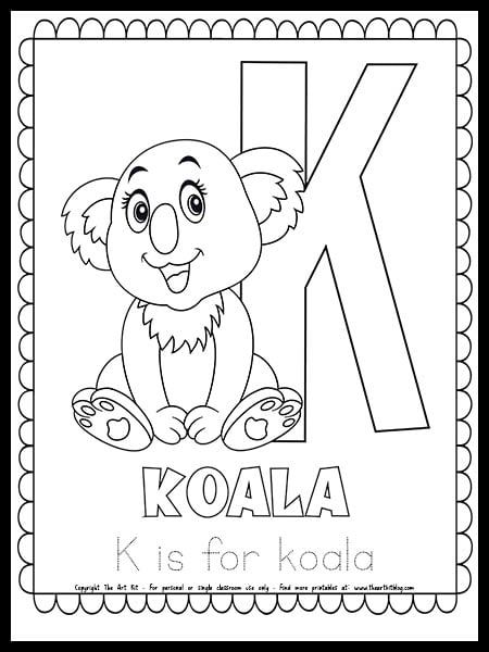 Letter K Crafts For Preschoolers, Letter K Activities For Preschool, Letter K Craft, K Coloring Pages, K Is For Koala, Bear Crafts Preschool, Activities Coordinator, Letter K Crafts, Orange Room