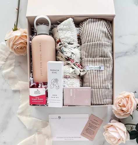 Postpartum Recovery Gift Box | New Mom Care Package — NURTURED 9 Gift Ideas For Pregnant Women, Postpartum Gift Basket, December Baby Shower Ideas, Pregnancy Care Package, Expecting Mom Gift Basket, Pregnancy Gift Baskets, Mom Care Package, Pregnancy Gift Box, New Mom Gift Basket