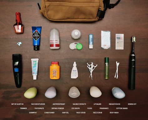 How to Pack a Dopp Kit Like a Pro - Gear Patrol Travel Bag Essentials, Map Vintage, Mens Travel, Mens Travel Bag, Scrapbook Printables, Dopp Kit, Travel Toiletries, Packing Tips For Travel, Essential Bag