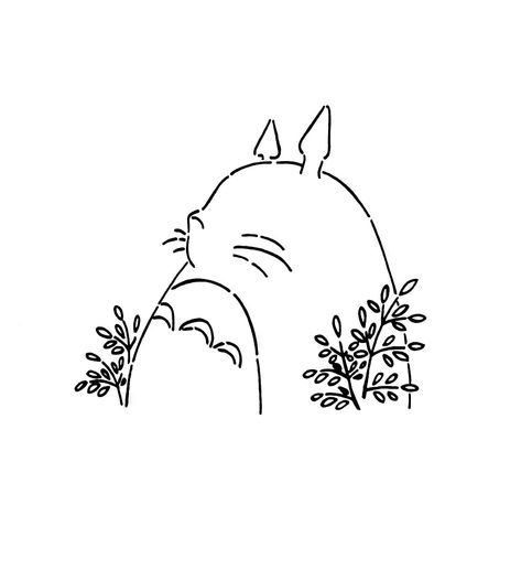 Studio Ghibli Fine Line Tattoo, Fine Line Studio Ghibli Tattoo, Ghibli Lineart, Totoro Line Art, Studio Ghibli Embroidery Patterns, Studio Ghibli Line Art, Spring Tattoos, Totoro Tattoo, Ghibli Tattoo