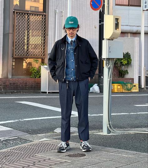 Americana Fashion Men, Americana Outfits, Uniqlo Outfit, Japanese Street Fashion Men, Japanese Workwear, Japanese Mens Fashion, Denim Outfit Men, Asian Men Fashion, Uniqlo Pants