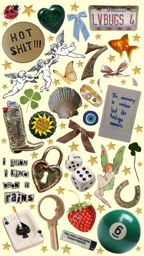 #wallpaper #vibes #vintage #fairycore #eyespy #eclectic #bows #funky #whimsical Wallpaper Vibes, Collage Artwork, Fairy Core, Solar Power, Junk Journal, Collage, Feelings