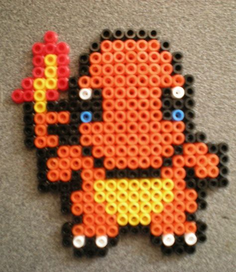 Charmander Hama | Flickr - Photo Sharing! Hama Beads Pokemon, Pokemon Bead, Hamma Beads Ideas, Pokemon Perler Beads, Arte Nerd, Melty Bead Patterns, Pearl Beads Pattern, Easy Perler Beads Ideas, 3d Perler Bead