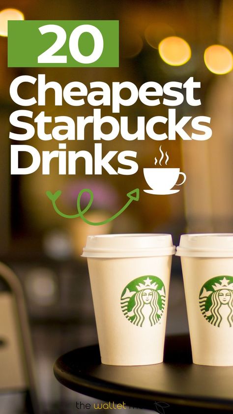 Drinks At Starbucks, Healthy Starbucks Drinks, Starbucks Coffee Drinks, Healthy Starbucks, Cheap Coffee, At Starbucks, Frugal Living Tips, On The Menu, Starbucks Drinks