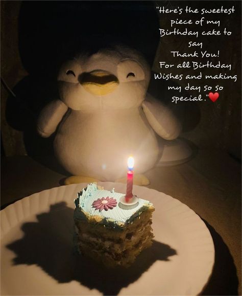 Birthday Wish Thank You Messages Funny, Cake Pieces Ideas, Birthday Cake Wishes Quotes, Thanking For Birthday Wishes Instagram Story, Bday Thank You Message, Happy Birthday Laiba, Happy Birthday Thank You Message, Thank You For Birthday Wishes Aesthetic, Thank You For Birthday Wishes Instagram