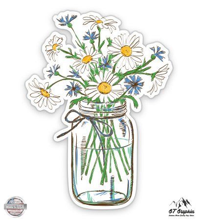 Mason Jar Stickers, Seni Resin, Jar Stickers, Cute Laptop Stickers, Bubble Stickers, Tumblr Stickers, Vinyl Car Stickers, Bullet Journal Stickers, Floral Stickers