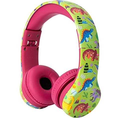 Limited-time deal: Snug Play+ Kids Headphones with Volume Limiting for Toddlers (Boys/Girls) - Dinosaurs Toddler Headphones, Comfortable Headphones, Toddler Wearing, Kids Headphones, Girl Dinosaur, Best Headphones, Headphones With Microphone, Wired Headphones, Audio Headphones