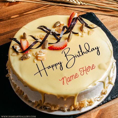 Amazing Caramel Cake For Birthday Wishes With Name.Make Name Birthday Cake Image Online.Write Name on Cake.Edit Cake With Name Online.Personalized Cake With Friend Name.Beautiful Round Shape Cake With Your Name.Customized Name or Wishes Message on Lovely Caramel Cake With Strawberries and Chocolate on Cake Topper. Delicious Cake For HBD Wishes With Friend Name on it. […] The post Amazing Caramel Cake For Birthday Wishes With Name appeared first on MyNameArts. Birthday Cake Name Edit, Happy Birthday Cake With Name Edit, Edit Cake, Write Name On Birthday Cake, Cake Name Edit, Birthday Cake With Name Edit, Hbd Wishes, Birthday Cake Image, Name On Cake