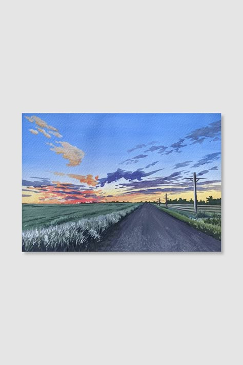 Painting Reference Photos Landscape, Reference Photos Landscape, Rural Painting, Sketchbook Reference, Painting Reference Photos, Gouache Landscape, Sunset Landscape Painting, Photos Landscape, Landscape Painting Tutorial