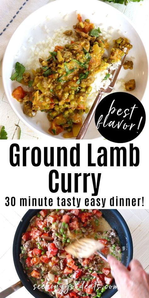 Ground Lamb Dishes, Lamb Ground Recipes, Ground Lamb Recipes For Dinner Healthy, Recipes For Ground Lamb, Ground Lamb And Rice Recipes, Meals With Ground Lamb, Easy Ground Lamb Recipes, Ground Lamb Crockpot Recipes, Ground Lamb Indian Recipes