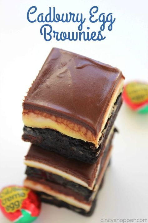 ​Cadbury Egg Brownies - CincyShopper Butterfinger Bark, Cadbury Brownies, Easy Strawberry Pie, Desert Bars, Funky Food, Strawberry Pie Recipe, Cadbury Eggs, Best Brownie Recipe, Easy Easter Desserts