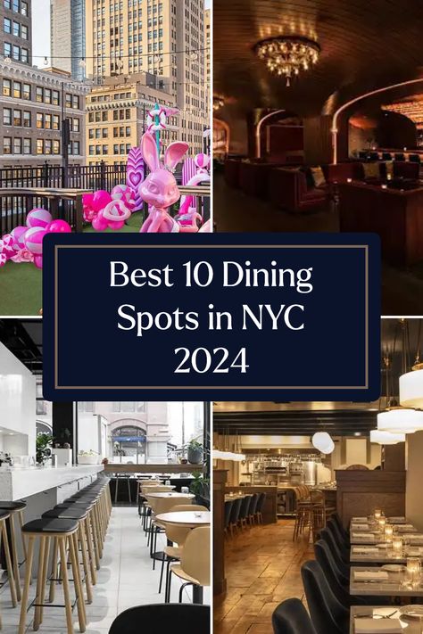 Explore the vibrant culinary scene of New York with our roundup of the top 10 restaurants to try right now in 2024. Savor unforgettable dining experiences at places like Magic Hour Rooftop & Bar, Little Sister Lounge, and ATLA Noho. Each restaurant in our curated list offers something unique, from Michelin-star dishes to cozy settings perfect for celebrations. Don’t miss an opportunity to enjoy innovative flavors and carefully crafted cocktails. Your next great meal adventure in NYC awaits! Nyc Birthday Ideas, Rooftop Restaurants Nyc, Cocktail Restaurant, Nye Dinner, Top 10 Restaurants, Restaurants In New York, Nyc Rooftop, Dinner Restaurants, York Travel