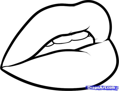 line drawing of lips - Google Search Lip Stencil, Lip Outline, Lip Drawing, Mouth Drawing, Lips Drawing, Colors For Skin Tone, Outline Drawings, Mini Drawings, Guided Drawing