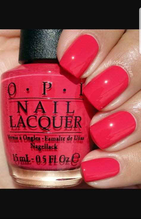 OPI She's a Bad Muffuletta Opi Gel Nails, Opi Nail Colors, Summer Nail Polish, Red Nail, Opi Nail Polish, Colorful Nail Designs, Pink Nail, Opi Nails, Fancy Nails