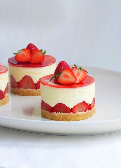 These beautiful strawberry and elderflower fraisiers are as delicious as they are pretty .