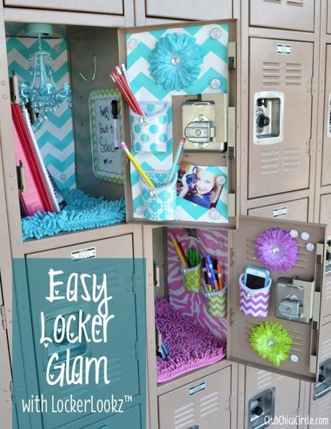 glamorous locker ideas Locker Organization Diy, Locker Decorations Diy, School Locker Organization, School Locker Decorations, Locker Wallpaper, Small Lockers, Locker Ideas, Diy Crafts For School, School Hacks Diy