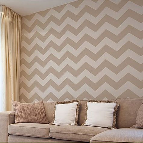 Trendy Stencils Wall Stencil Patterns for by CuttingEdgeStencils Chevron Stencil, Geometric Wall Stencil, Expensive Wallpaper, Easy Diy Paint, Wall Stencil Patterns, Geometric Stencil, Wall Stencil, Wall Stencils, Wallpaper Accent Wall