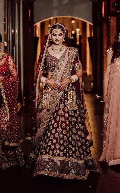 Best Lehenga Designs, Indian Wedding Dress Bridal Lehenga, Maroon Bridal Lehenga, Bridesmaid Lehenga, Bridal Lehenga Designs, Latest Bridal Lehenga, Wedding Lehenga Designs, Designer Lehengas, Bridal Lehenga Collection