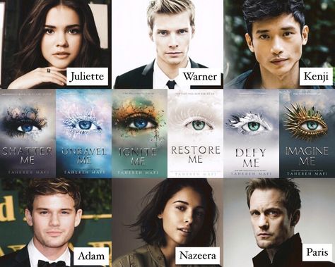 Type of actors I can imagine playing these characters: Juliette Ferrars - Maia Mitchell / Aaron Warner - Hunter Parrish / Kenji Kishimoto - Manny Jacinto / Adam Kent - Jeremy Irvine / Nazeera Ibrahim - Naomi Scott / Paris Anderson - Alexander Skarsgård Nazeera Ibrahim Shatter Me, Aaron Warner And Adam Kent, Adam Kent Aesthetic, Adam Kent And Juliette, Nazeera Ibrahim And Kenji, Juliette And Adam Fanart, Adam Shatter Me Fanart, Shatter Me Adam And Juliette, Nazeera Ibrahim Fanart