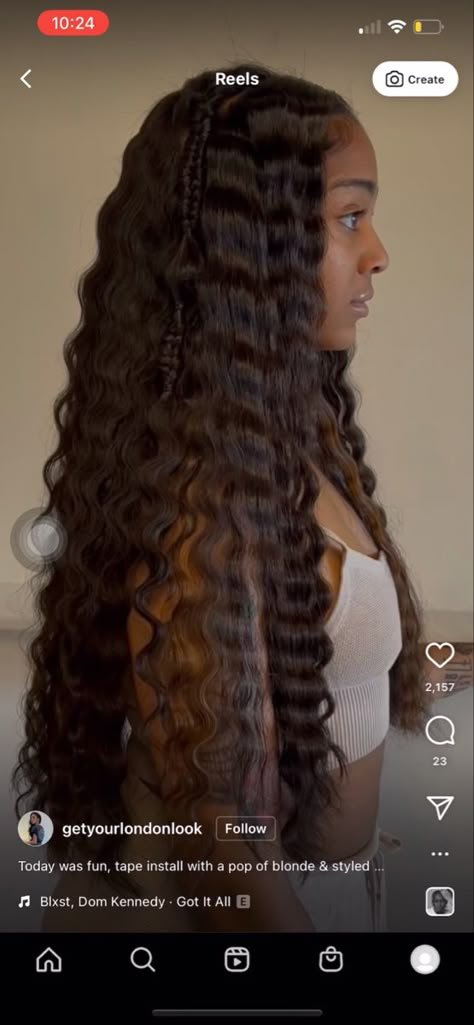 Soft Crimps Sew In, Crimped Hair Leave Out, Krimped Hairstyles Side Part, Sew In Weave With Leave Out Crimps, Crimp Curls Hairstyles, Crimp Hairstyles For Long Hair, Small Crimped Hair, Crimps On Natural Hair, Side Part Crimped Hair