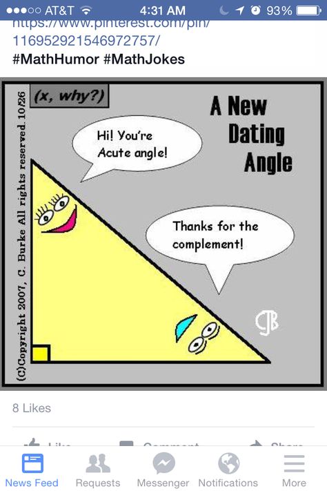 A new dating angle Math Pics, Meme Pun, Geometry Circle, Math Comics, Math Cartoons, Angles Math, Geometry Math, Circle Geometry, Math Pictures