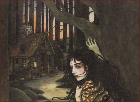 "Snow White" retold by Paul Heins, illustrated by Trina Schart Hyman, 1974 Trina Schart Hyman, Snow White Art, Sette Nani, Snow Fairy, Fairytale Illustration, Fairy Book, Fairytale Art, Chiaroscuro, Childrens Illustrations