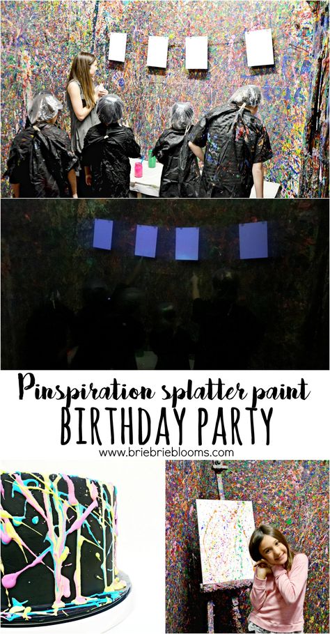 Paint Splatter Birthday Party Ideas, Glow Paint Party, Paint Splatter Party, Paint Birthday Party, Splatter Painting, Glow In The Dark Paint, Painting Birthday Party, Glow Paint, Dark Paint