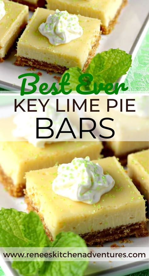 Key Lime Bars Recipe, Lime Bars Recipe, Easy Key Lime Pie, Key Lime Recipes, Key Lime Bars, Key Lime Desserts, Key Lime Pie Bars, Key Lime Pie Easy, Lime Desserts