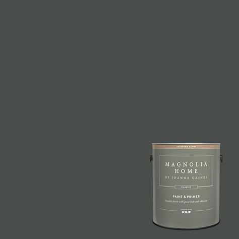 Amazon.com: Magnolia Home by Joanna Gaines Classic Interior Wall, Ceiling, Trim Paint and Primer, Satin Finish, 1 Gallon - COTTAGE GROVE Drawing Room Magnolia Paint, Joanne Gaines, Joanna Gaines Paint Colors, Magnolia Paint, Trim Paint, Ceiling Trim, Cottage Grove, Paint Primer, Wall Ceiling