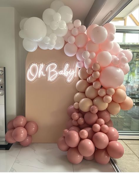 PRICES MAY VARY. PARTY KIT INCLUDES -White balloon (5inch*12,10inch*6,12inch*3),pastel pink(5inch*12,10inch*5,12inch*3),retro pink(5inch*15,10inch*15), skin(5inch*10,10inch*15)Free to you: Glue , Balloon Chain. EASTY TO ASSEMBLE -The pastel balloon arch is made of imported durable latex material, non-toxic, and not easy to explode. Each balloon has been rigorously tested and screened.It can organize a unique baby shower party theme Boho Balloon Garland Kit. HIGH QUALITY -Baby shower alloon is ma Pink Baby Shower Balloon Garland, Pink Baby Shower Balloons, Brown And Pink Baby Shower Ideas, Balloon Arch Baby Shower Girl, Pale Pink Baby Shower Ideas, Baby Girl Balloon Arch, Baby Shower Girl Balloons, Rose Gold Baby Shower Ideas, Baby Shower Backdrop Ideas Girl