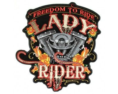 Lady Rider Engine Motorcycle Vest Patch Large Biker Back Patches, Motorcycle Patches, Skull Patch, Biker Patches, Patches Fashion, Lady Riders, Diy Patches, Clothing Patches, Patches Jacket