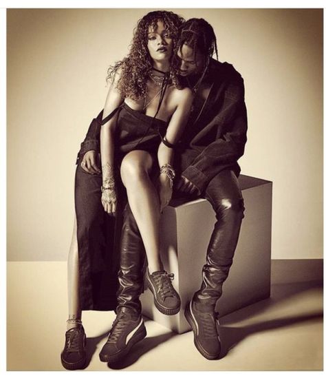 Rihanna & Travis Scott Rihanna And Travis Scott Puma, Rihanna And Travis Scott, Rihanna Travis Scott, Best Of Rihanna, Rihanna Dress, Bad Gal, Rihanna Fenty, Best Images, Indie Fashion