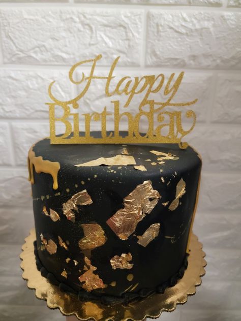 Gold Flakes On Cake, Gold Flakes Cake, Gold Flake Cake, Gold Flake, Gold Flakes, Custom Cakes, Birthday Cake, Cake, Birthday