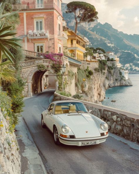 The Palms Club (@thepalms_club) • Instagram photos and videos Vintage Car Italy, Mediterranean Photos, Sorrento Aesthetic, Italian Photography, Mediterranean Life, Driving In Italy, Cars Aesthetic, Photo Widget, Old Vintage Cars