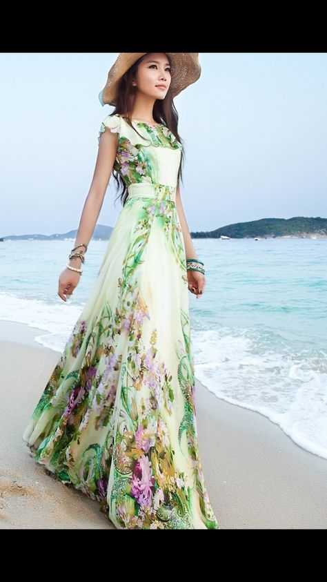 ... Sukienki Maksi, Gaun Koktail, Beach Wedding Guest Dress, Long Beach Dress, Bohemian Maxi Dress, Maxi Robes, Long Summer Dresses, Wedding Guest Dress Summer, Ruffled Maxi Dress