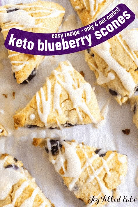 Keto Blueberry Scones, Keto Scones, Dolce Poche Calorie, Blueberry Scones Recipe, Keto Blueberry, Keto Lasagna, Postre Keto, Joy Filled Eats, Christmas Recipes Appetizers