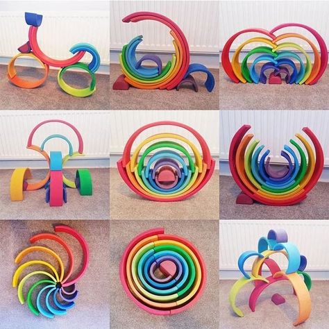 Baby Toys 12pcs Rainbow Blocks Kids Large Creative Rainbow Building Blocks Wooden Toys For Kids Montessori Educati… | Rainbow blocks, Grimms rainbow, Wooden rainbow Grimms Rainbow, Grimm's Toys, Rainbow Stacker, Stacker Toy, Rainbow Wood, Rainbow Blocks, Rainbow Toy, Montessori Toddler Activities, Montessori Educational Toys